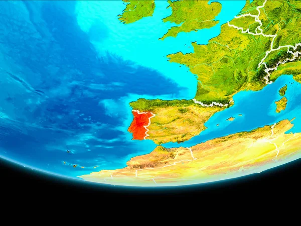 Satellitenbild von Portugal — Stockfoto