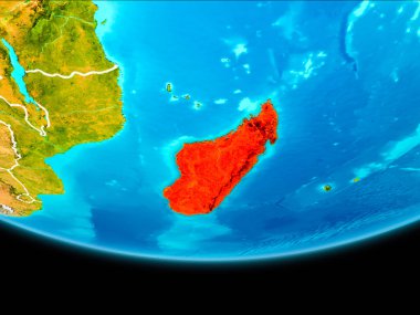 Madagaskar uydu görünümü