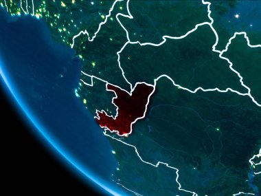 Kongo yörünge görünümü geceleri