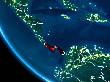 Geceleri Panama yörünge görünümü