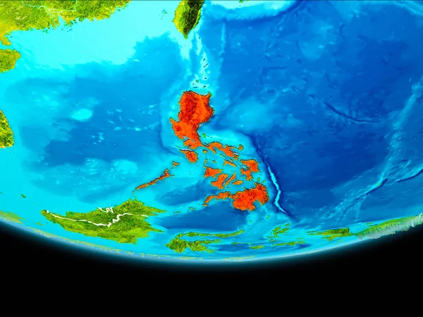 Widok z satelity na Filipinach — Zdjęcie stockowe