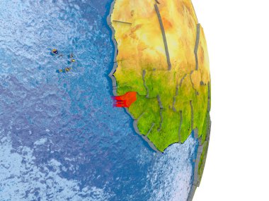 Gine-Bissau gerçekçi dünya üzerinde