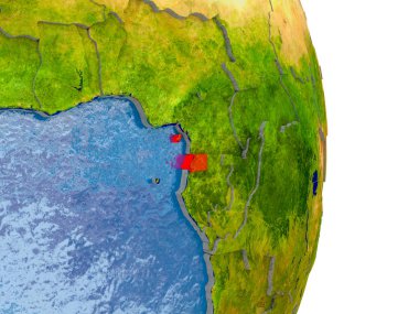 Ekvator Ginesi gerçekçi dünya üzerinde