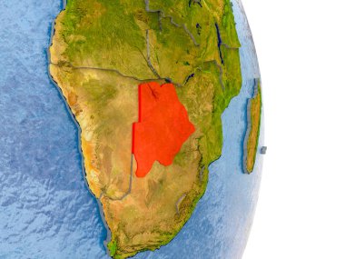 Botsvana gerçekçi dünya üzerinde