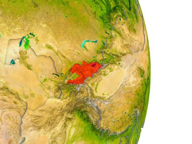 Kırgızistan gerçekçi dünya üzerinde