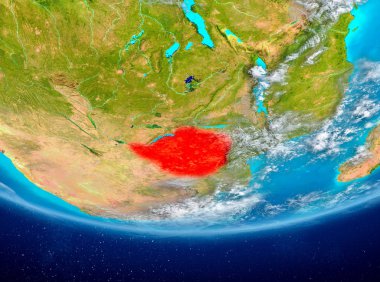 Zimbabve uzaydan Dünya üzerinde