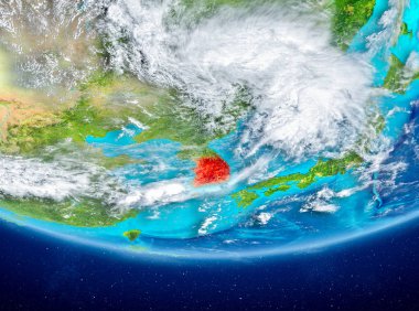 Güney Kore uzaydan Dünya üzerinde