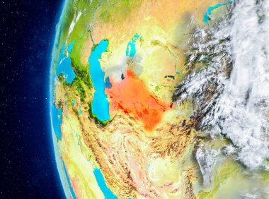 Uzaydan yeryüzündeki Türkmenistan