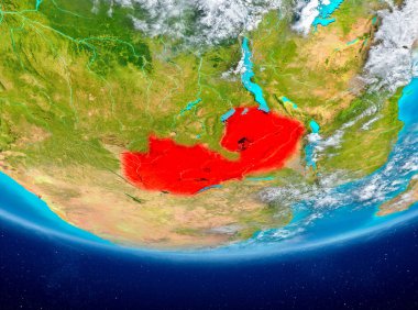 Zambiya uzaydan Dünya üzerinde