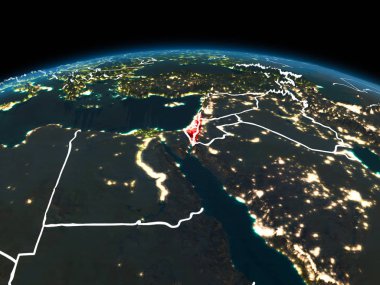 İsrail gece yeryüzünde