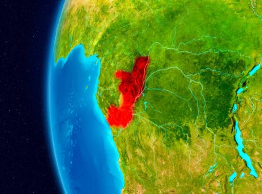 Alan görünümünü Kongo kırmızı