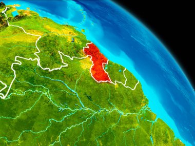 Dünya üzerinde Guyana