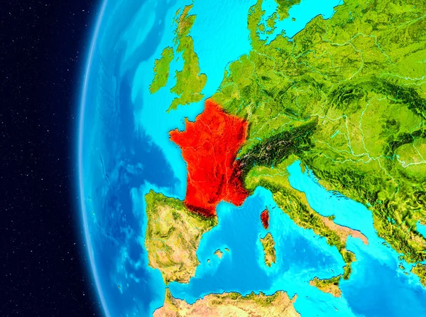 Простір зору Франції в червоний колір — стокове фото