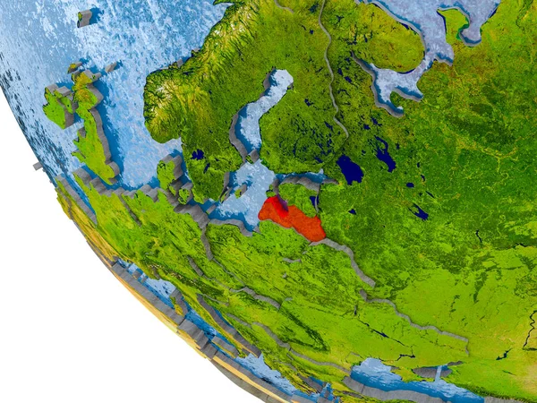 拉脱维亚在地球上 — 图库照片