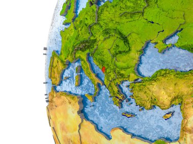 Karadağ modeli bir Dünya Haritası