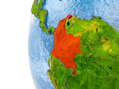 Kolombiya Haritası modeli bir küre