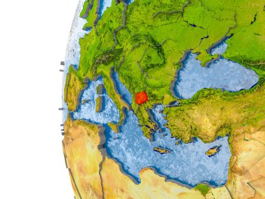 Makedonya Haritası modeli bir küre