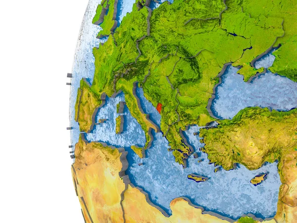 Karadağ modeli bir Dünya Haritası