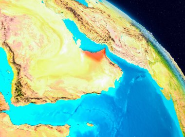 Birleşik Arap Emirlikleri yeryüzünde