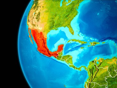 Kırmızı Meksika Haritası