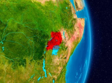 Uganda uzaydan