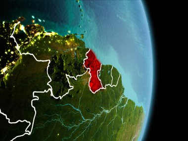 Guyana dünya üzerindeki sabah