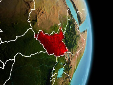 Güney Sudan dünya üzerindeki sabah