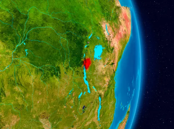 Uzaydan Burundi — Stok fotoğraf
