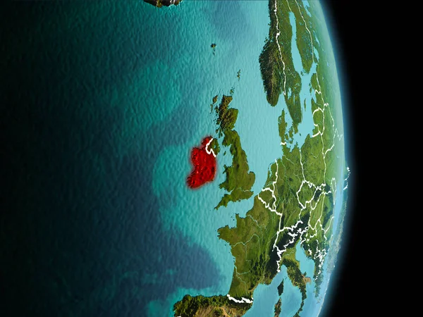 Morgon över Irland på jorden — Stockfoto
