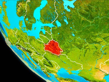 Uzaydan yeryüzündeki Beyaz Rusya