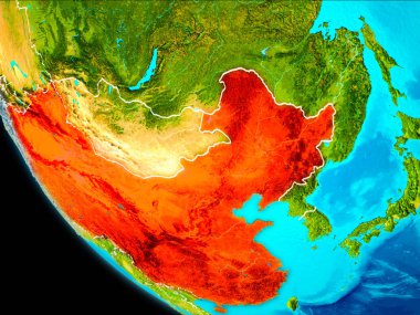 Çin dünya uzaydan '