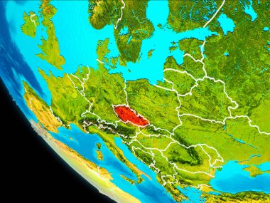 Uzaydan yeryüzündeki Çek Cumhuriyeti