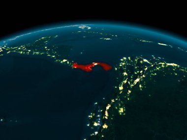Geceleri Panama yörünge görünümü