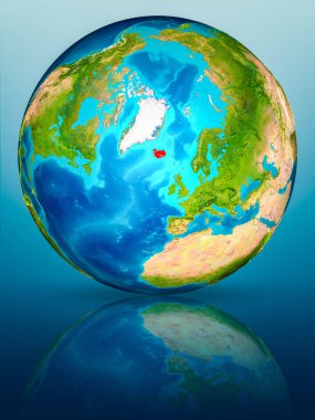 Yansıtıcı yüzeyi yeryüzünde İzlanda