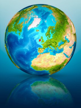 İrlanda'da dünya üzerinde yansıtıcı yüzey