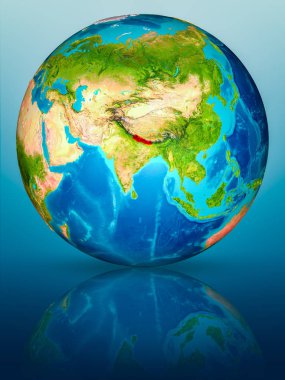 Yansıtıcı yüzeyi yeryüzünde Nepal