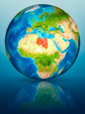 Yansıtıcı yüzeyi yeryüzünde Libya