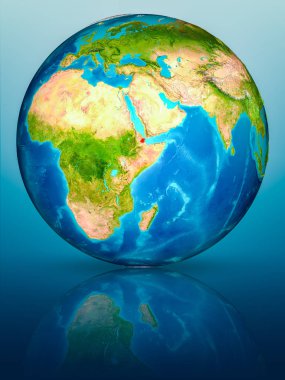 Yansıtıcı yüzeyi yeryüzünde Cibuti