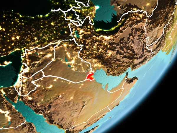 Vista dell'orbita del Kuwait — Foto Stock