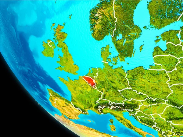 Belgio sulla Terra dallo spazio — Foto Stock