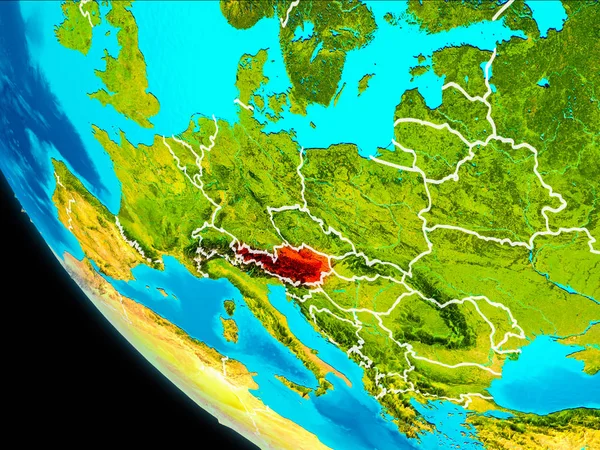 Австрія на землі з космосу — стокове фото