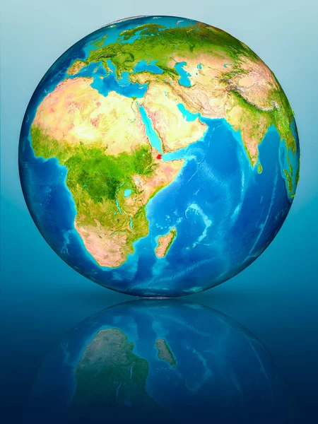 Yansıtıcı yüzeyi yeryüzünde Cibuti