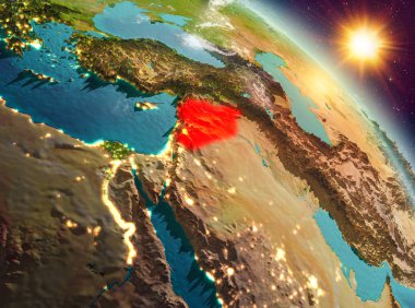 Yörüngeden gündoğumu Suriye'de