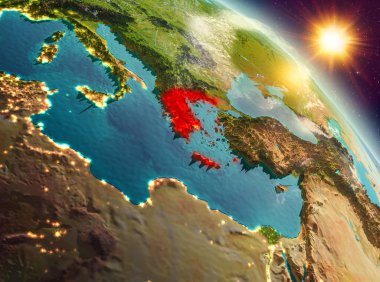 Sunrise yörüngeden Yunanistan