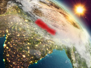 Sunrise yörüngeden Nepal