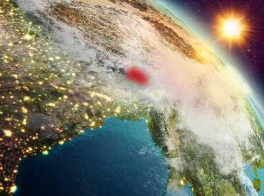 Sunrise yörüngeden Bhutan