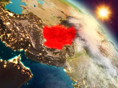 Yörüngeden gündoğumu Afganistan'da