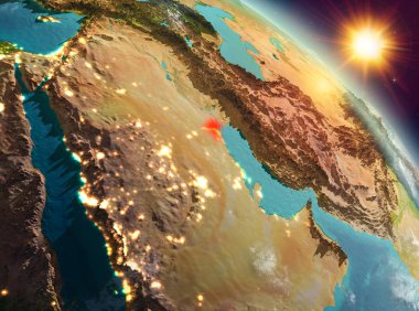 Sunrise yörüngeden Kuveyt