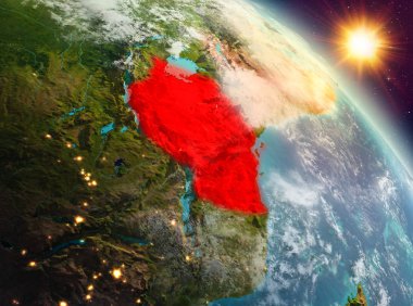 Sunrise yörüngeden Tanzanya