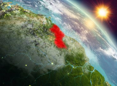 Sunrise yörüngeden Guyana